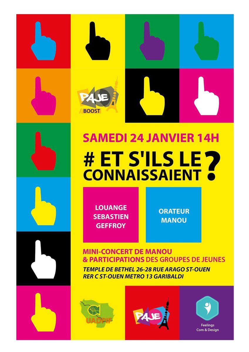 Affiche « Et s’ils le connaissaient ? », le 24 janvier, à Saint-Ouen.