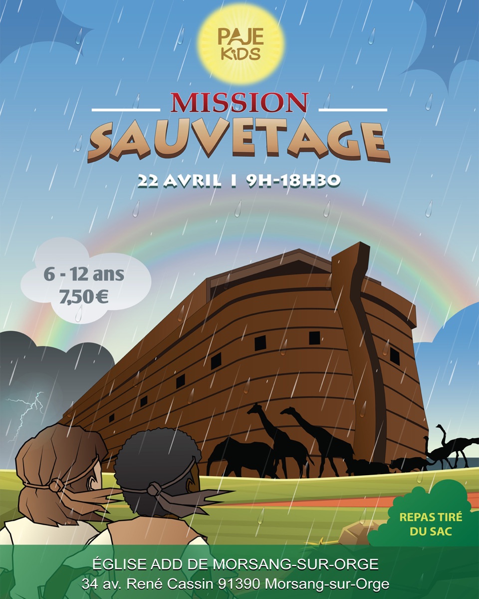 Affiche PAJE Kids « Mission sauvetage », 22 avril 2023, à Morsang-sur-Orge.